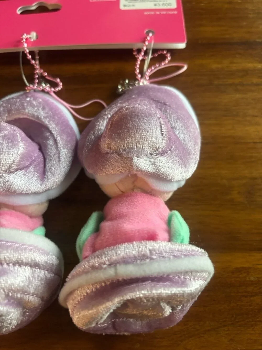 Set Of 3 Baby Oysters Disney Alice In Wonderland Plush Keychain Tokyo Disney